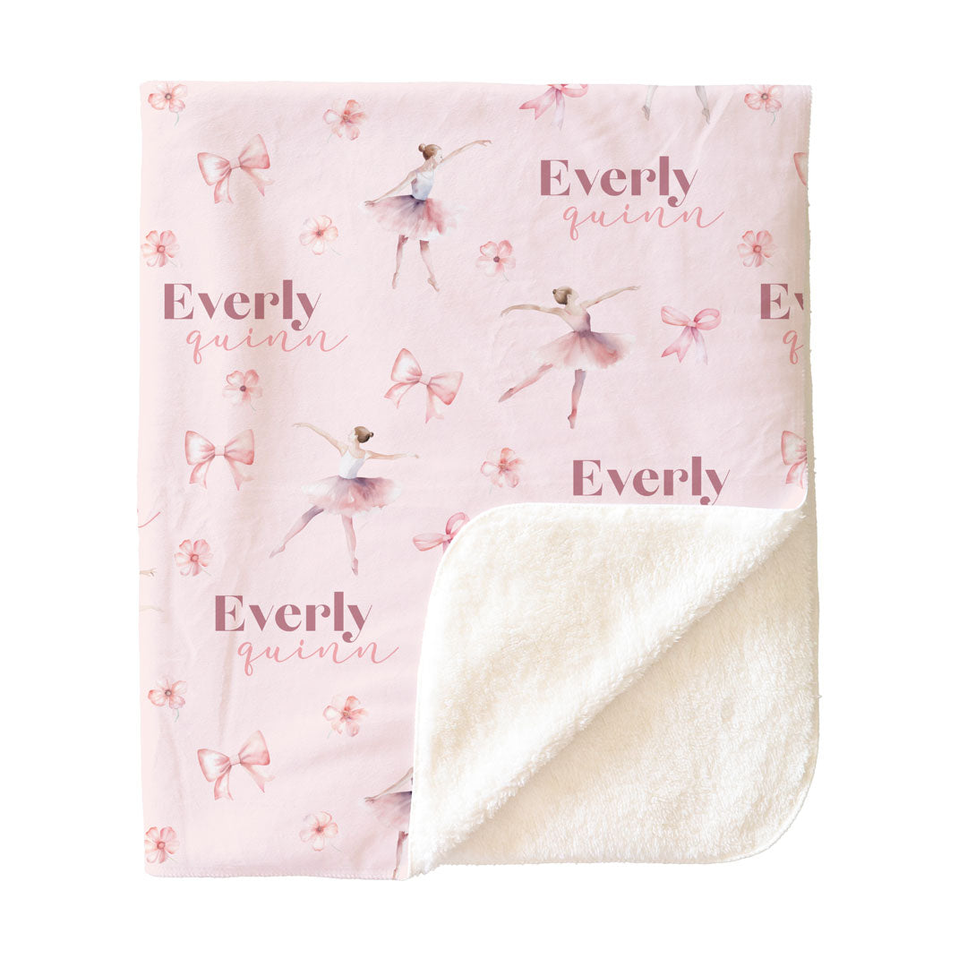 Ballet & Bows Personalized Kids Blanket