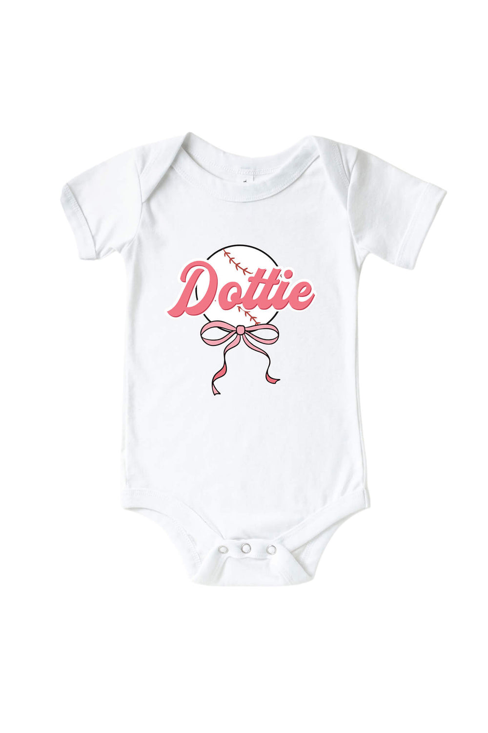 girly baseball personalized graphic bodysuit 