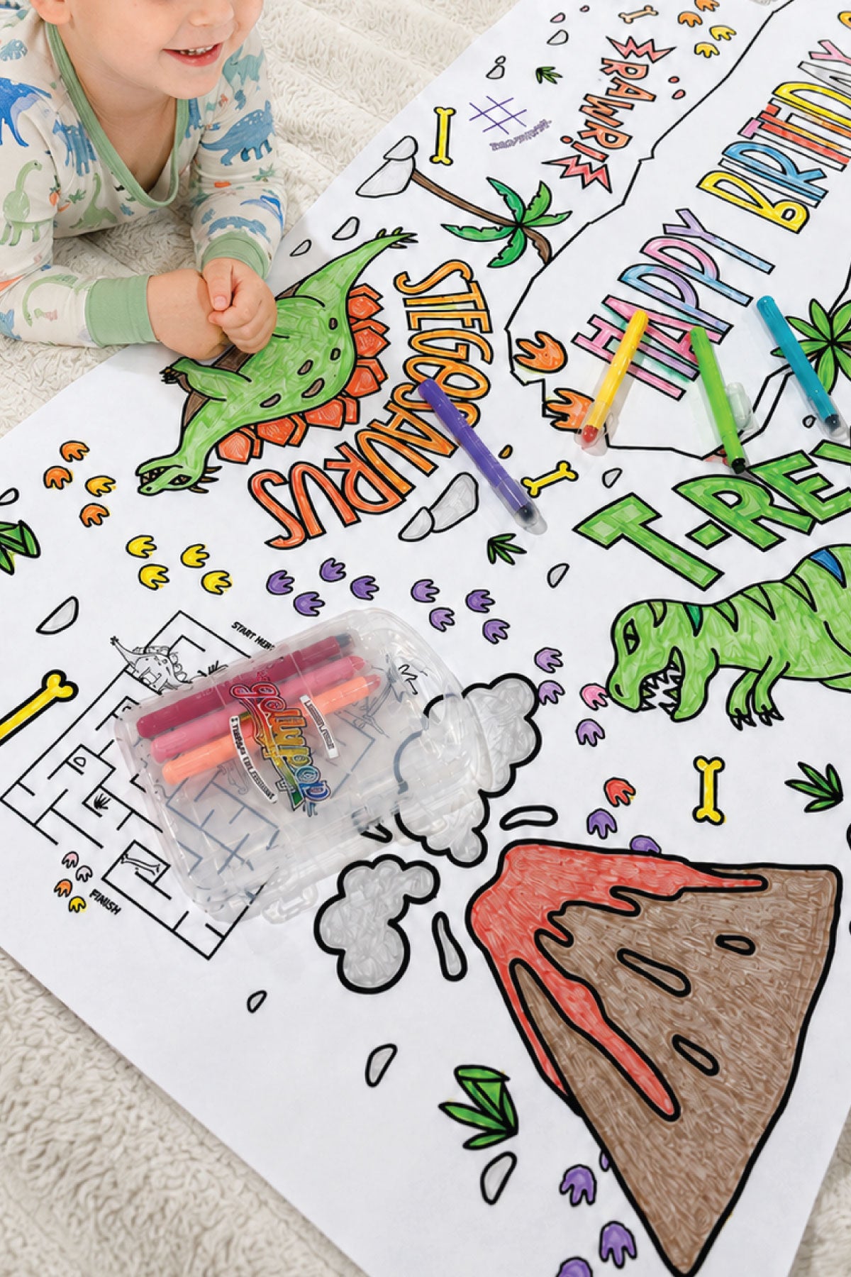 Jurassic Playground Giant Coloring Banner