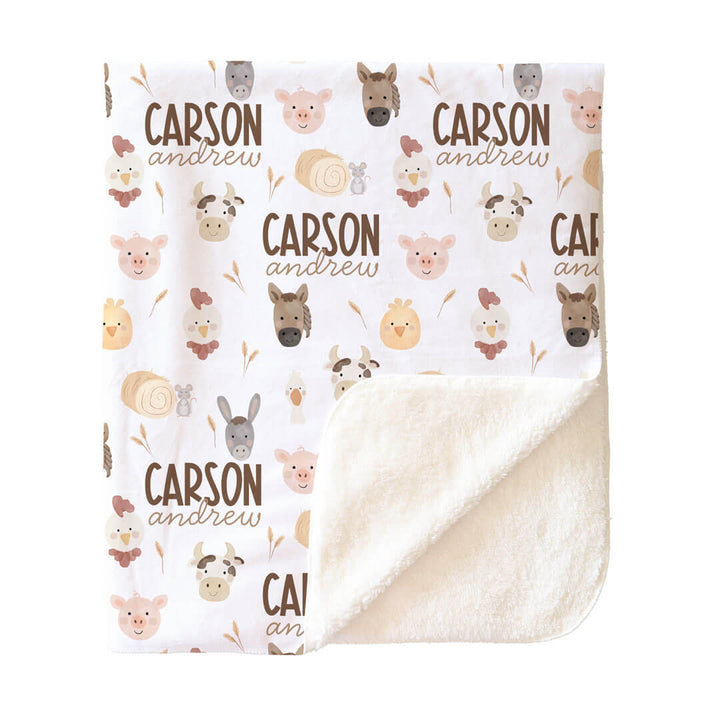 Barnyard Buddies Personalized Kids Blanket