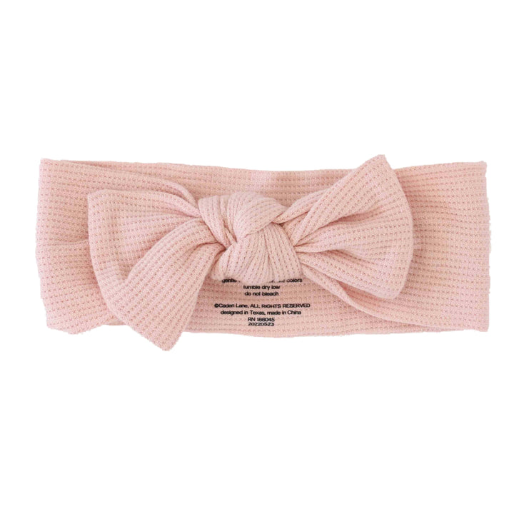 light pink bamboo waffle headwrap