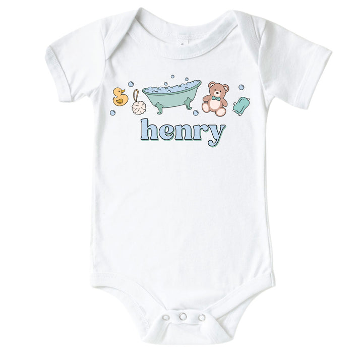 bathtime besties personalized graphic bodysuit 
