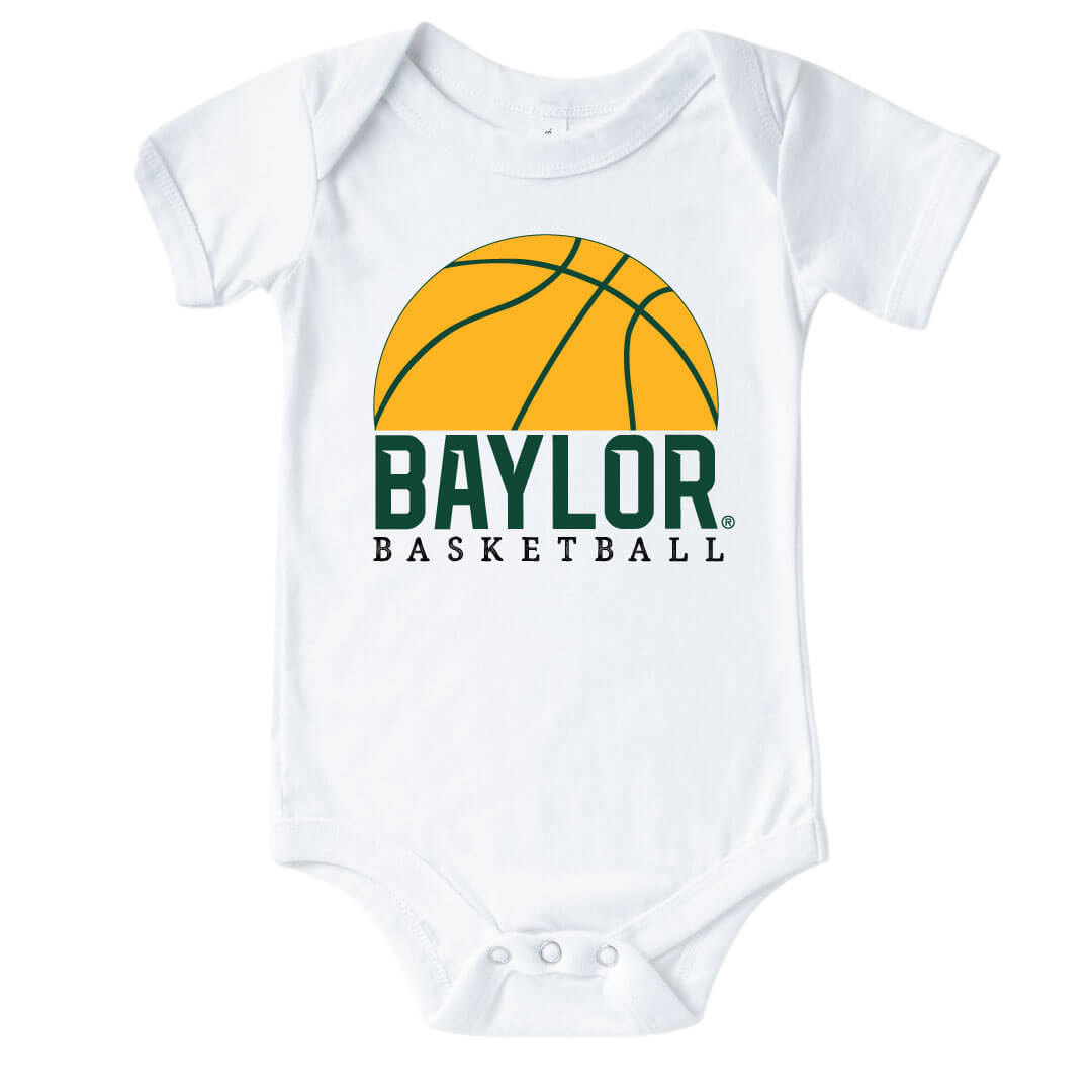 baylor basketball graphic onesie for babies 