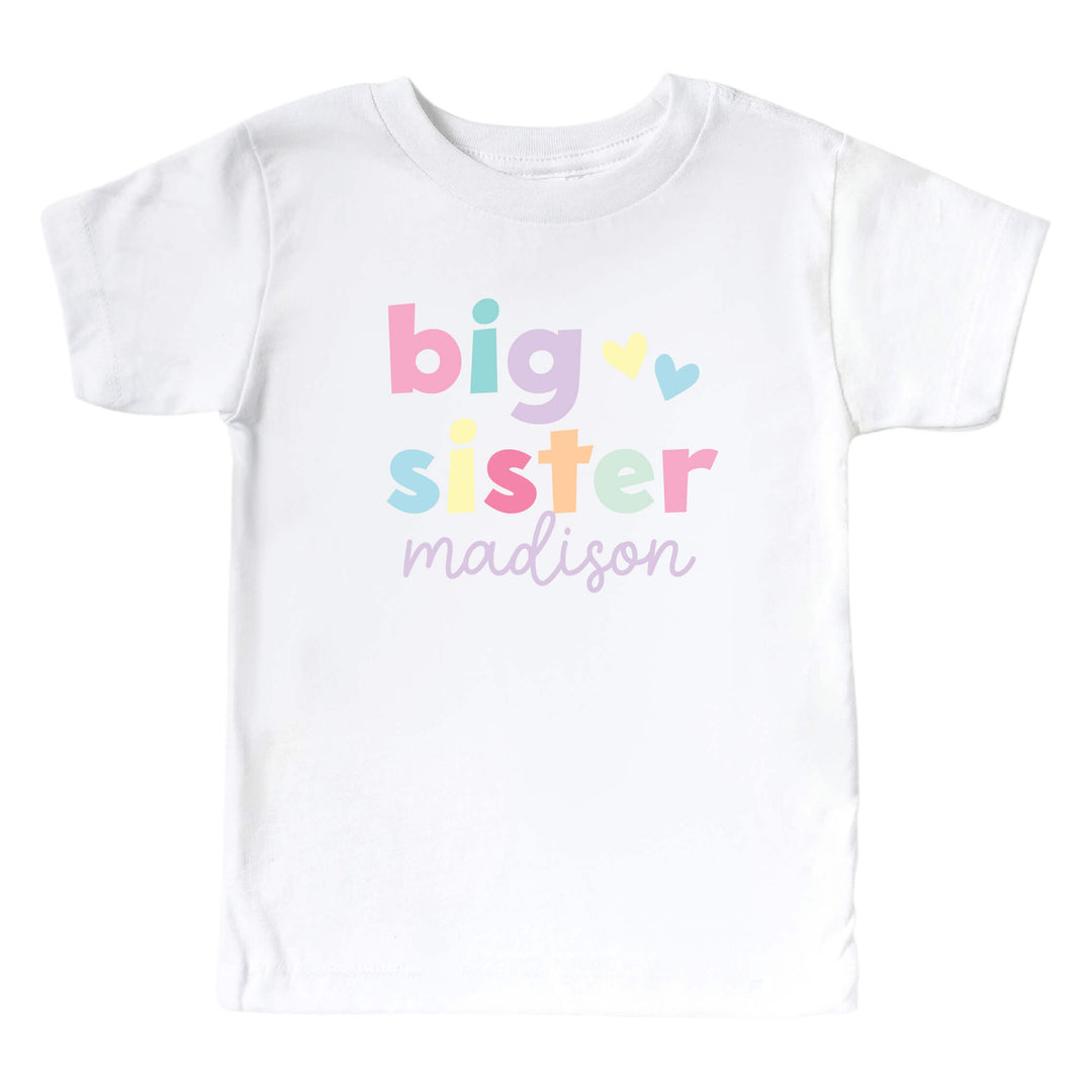 big sister personalized graphic tee