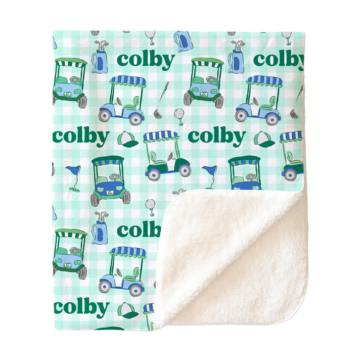 Birdie Babes Personalized Kids Blanket | Green