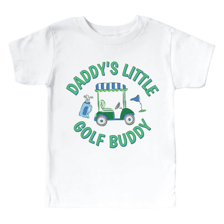 boy's golfing graphic tee with golf cart