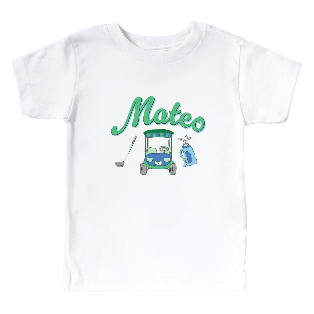 boy golf personalized kids tee