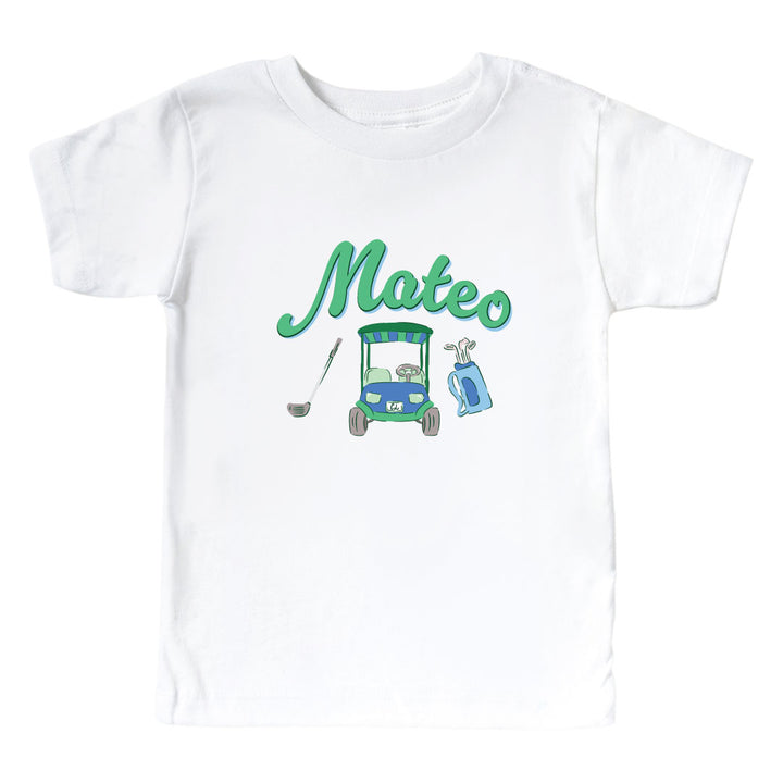 boy golf personalized kids tee