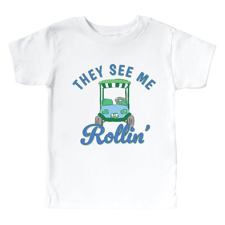 kids golf cart graphic tee