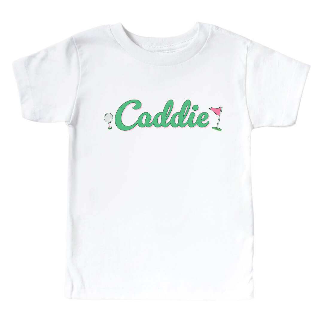 caddie pink flag graphic tee for kids 