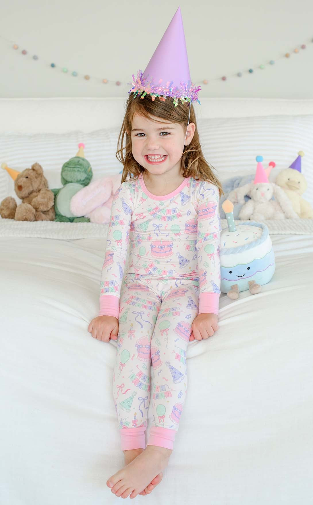 Two-Piece Bamboo Pajamas | Birthday Bash Pink