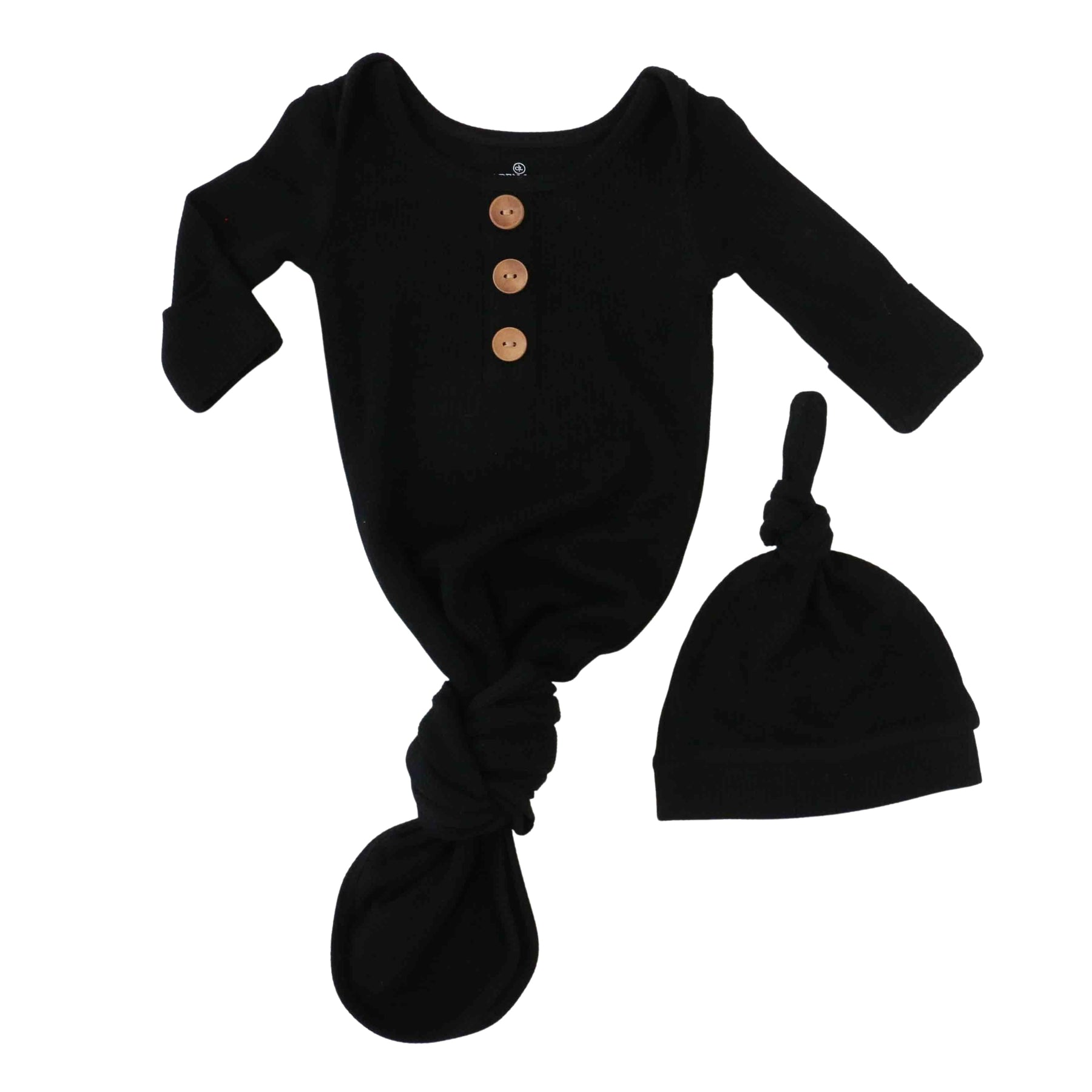 Black knotted clearance baby gown