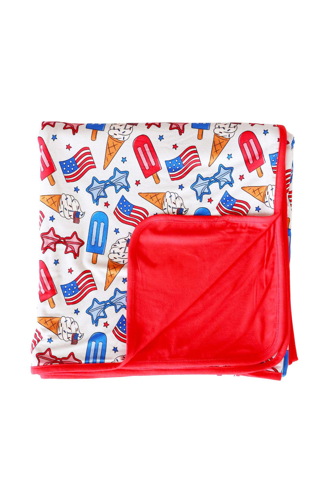 caden lane red white and cool double sided bamboo blanket - 4th of july patriotic baby swaddle