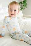 Two Piece Bamboo Pajama Set | Bubble Duckies Blue
