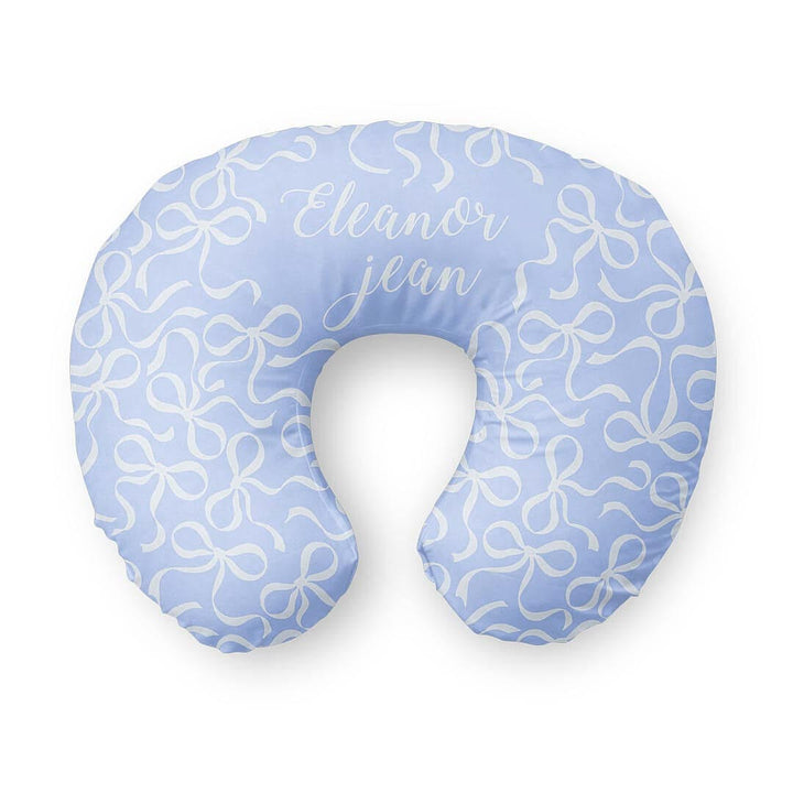 bluetiful bow personalized nursing pillow cover 