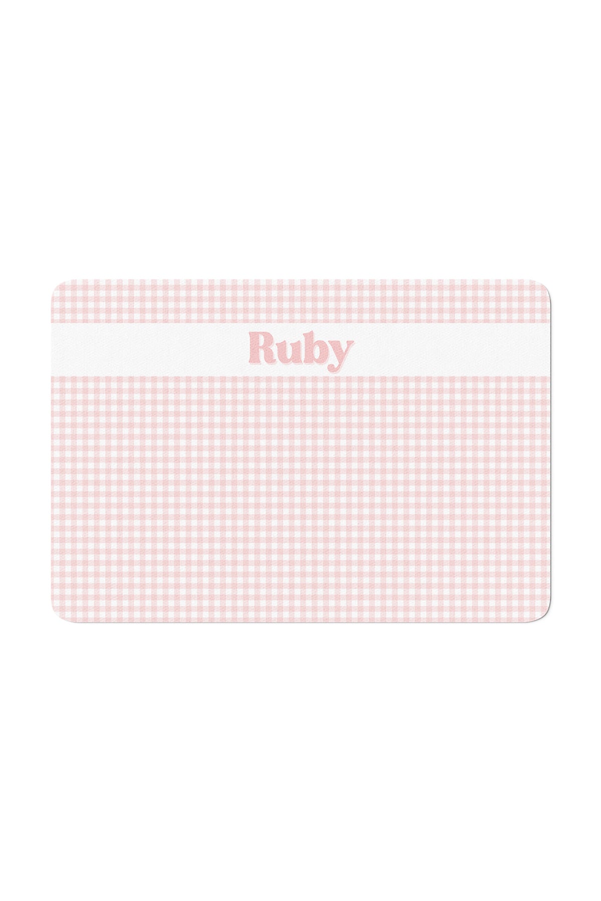 Personalized Pet Placemat | Blush Gingham