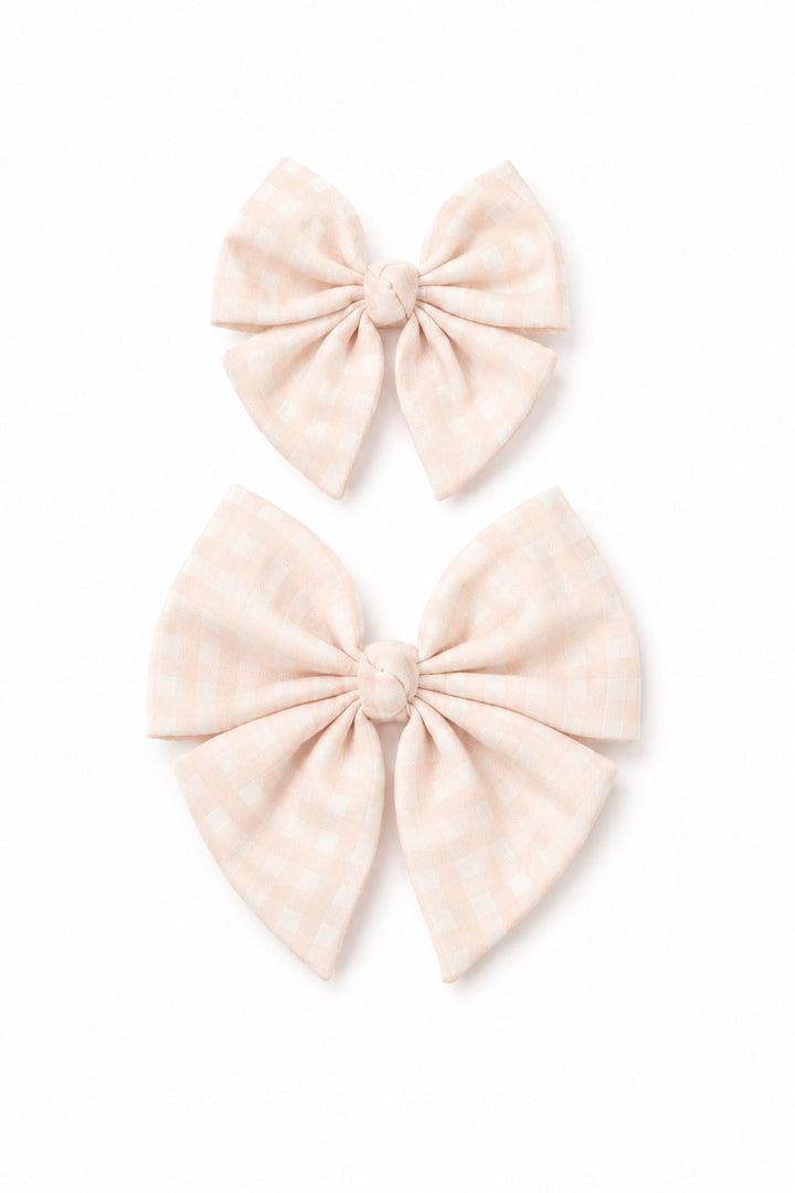 Pet Bow | Blush Gingham