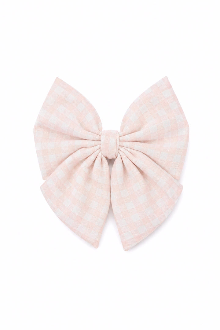 Pet Bow | Blush Gingham