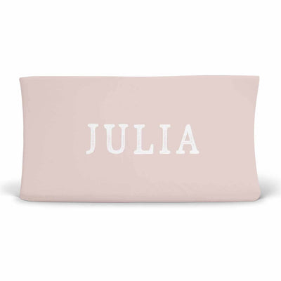 blush personalized changing pad cover block 