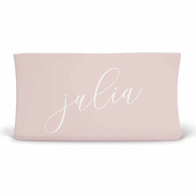blush personalized changing pad cover