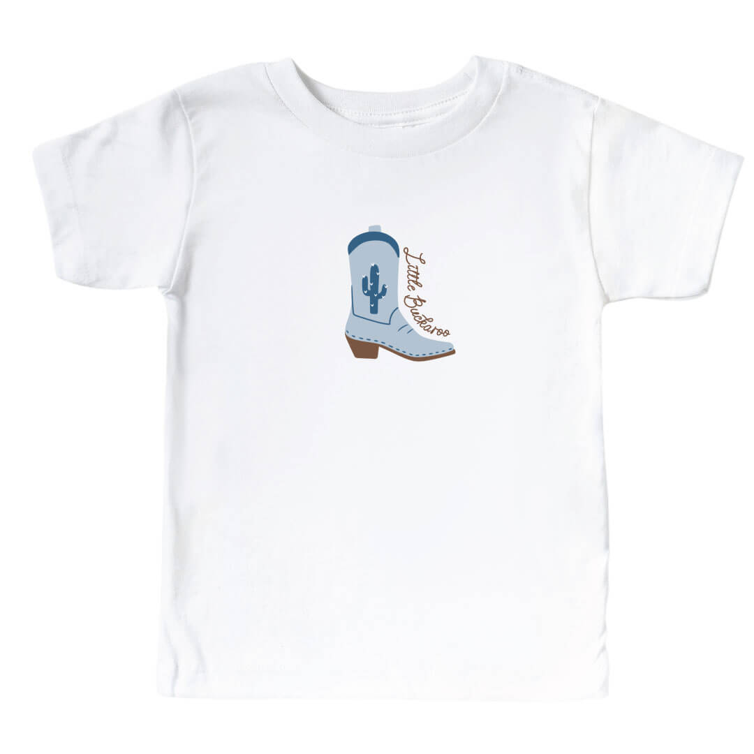 little buckaroo cowboy boot graphic tee for kids 