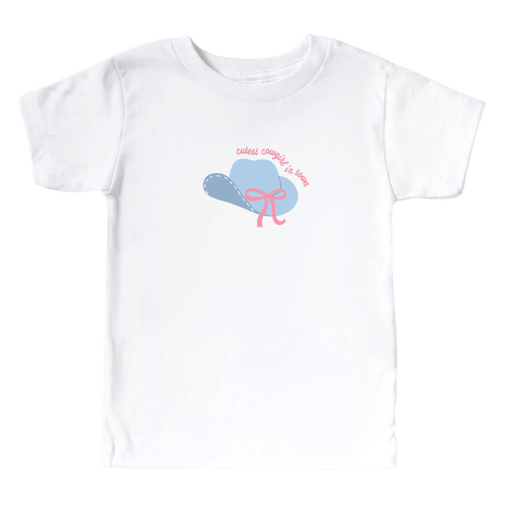 cutest cowgirl in town graphic tshirt for kids 