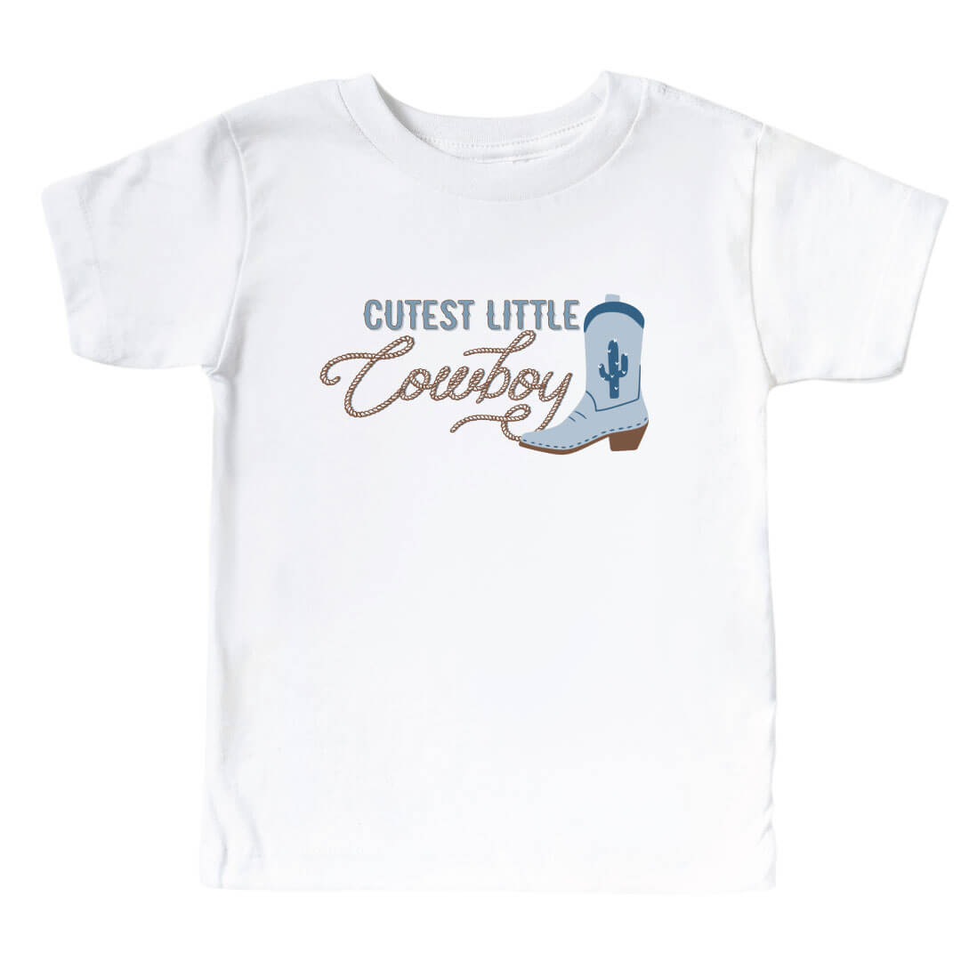 cutest little cowboy graphic tee for kids 