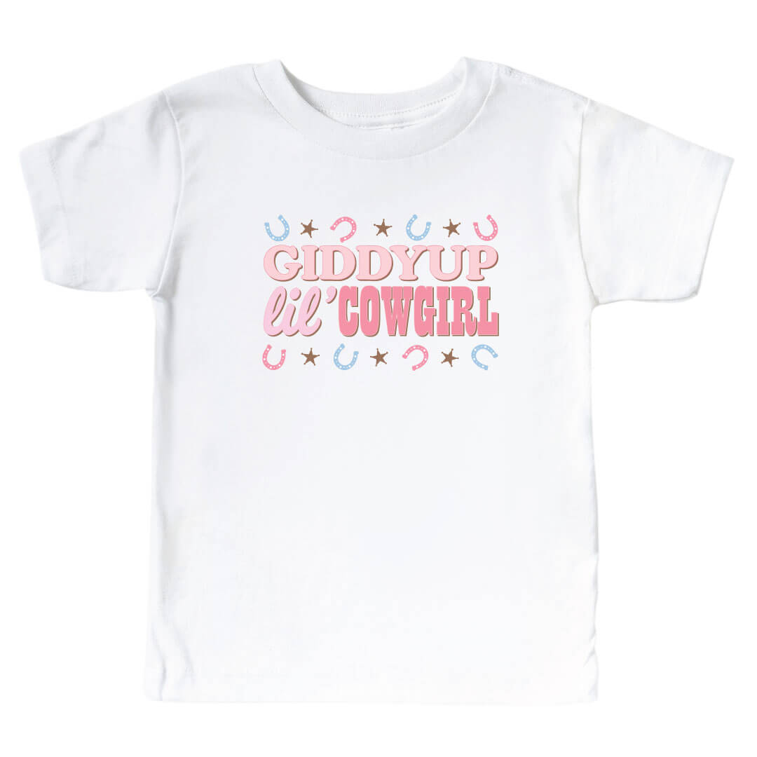 giddyup lil cowgirl graphic t-shirt for girls 