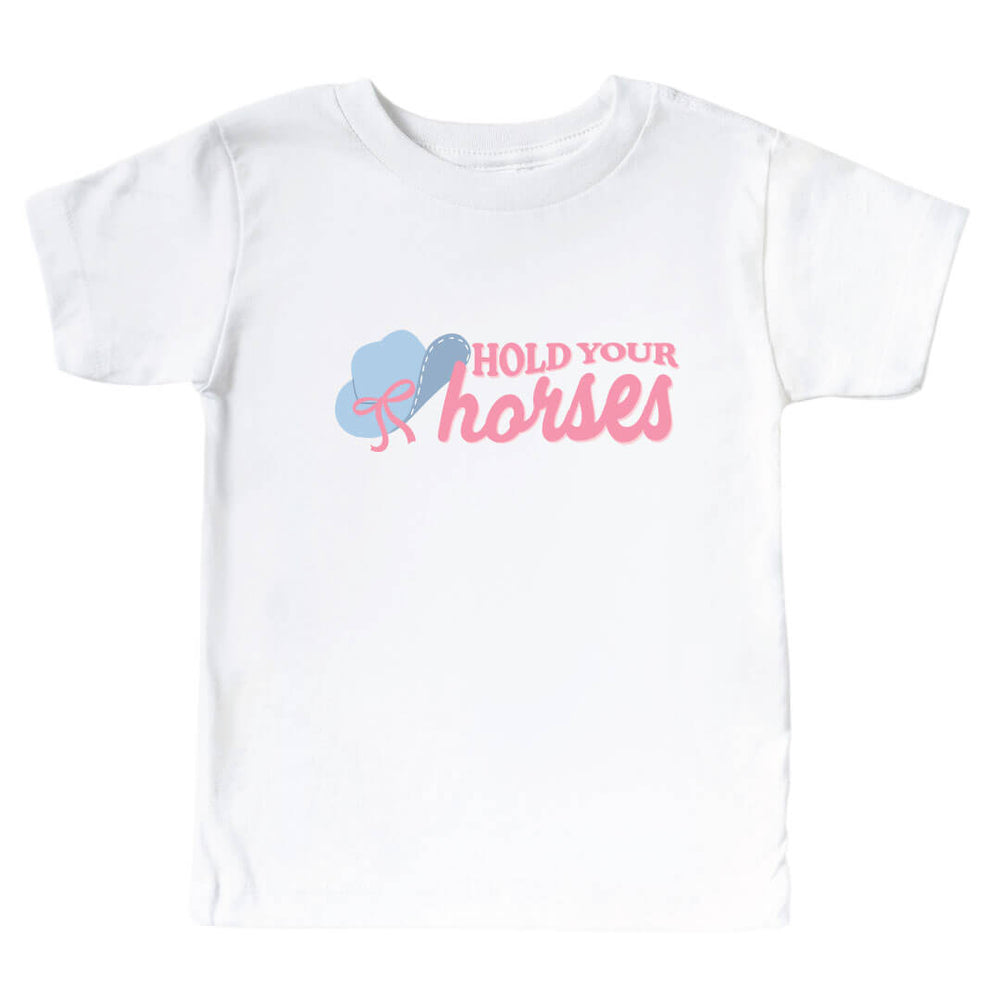 hold your horses graphic tee for girls