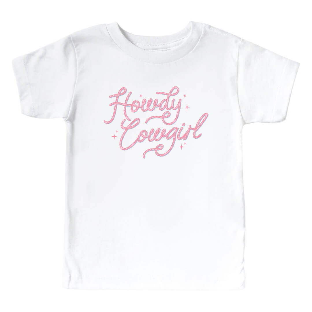 howdy cowgirl graphic tee for kids 