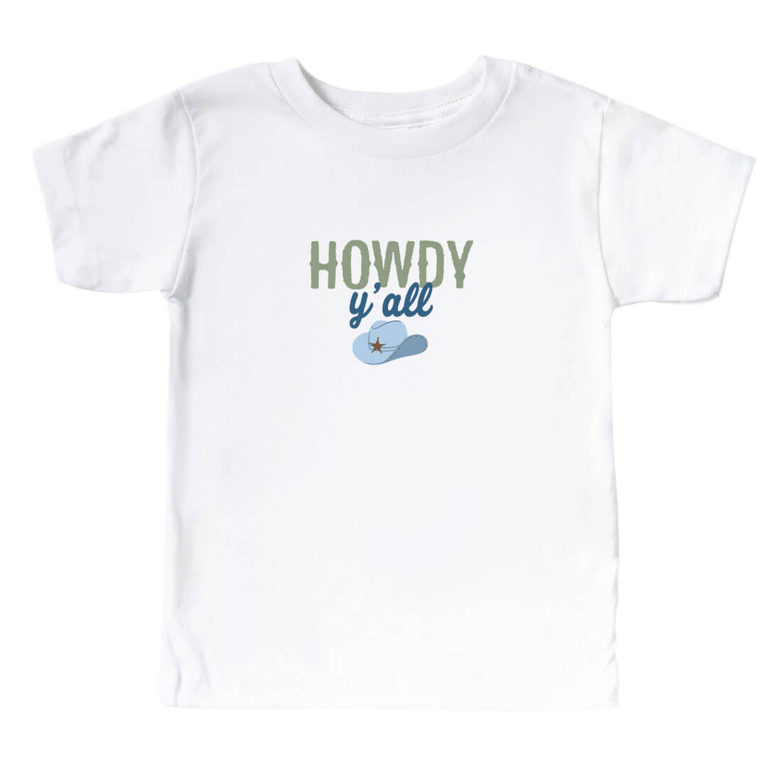 howdy y'all cowboy hat graphic tee for boys 