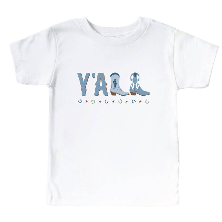 y'all cowboy book t-shirt for kids 