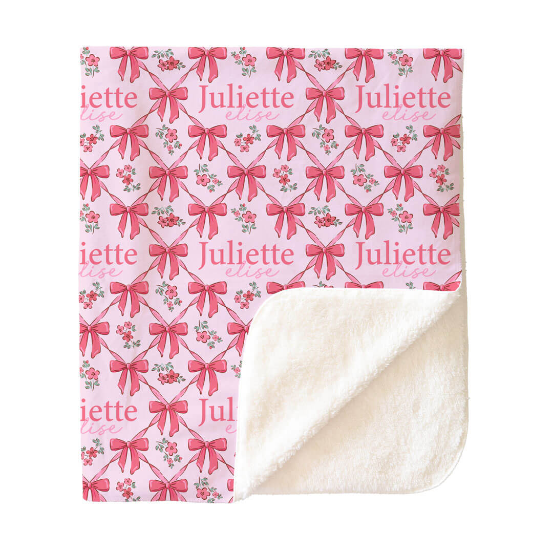 Bow Besties Personalized Kids Blanket