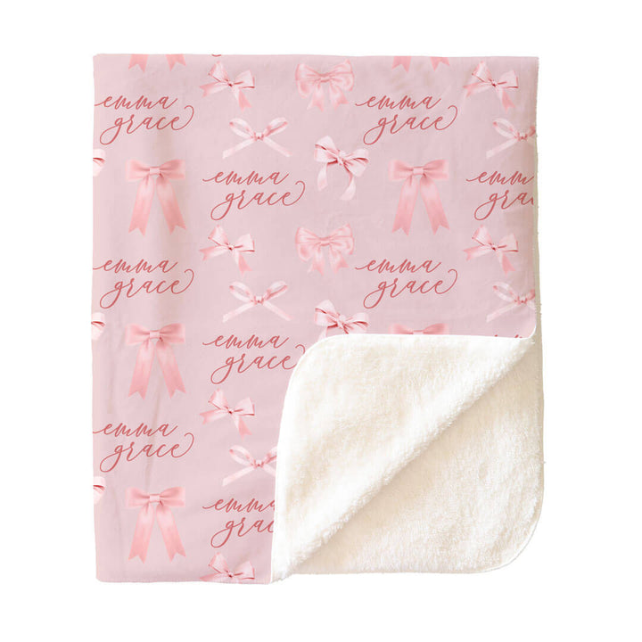 Bow Personalized Kids Blanket