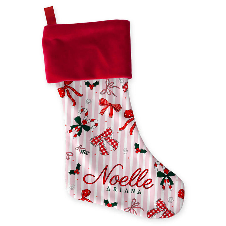 bow what fun personalized stocking 