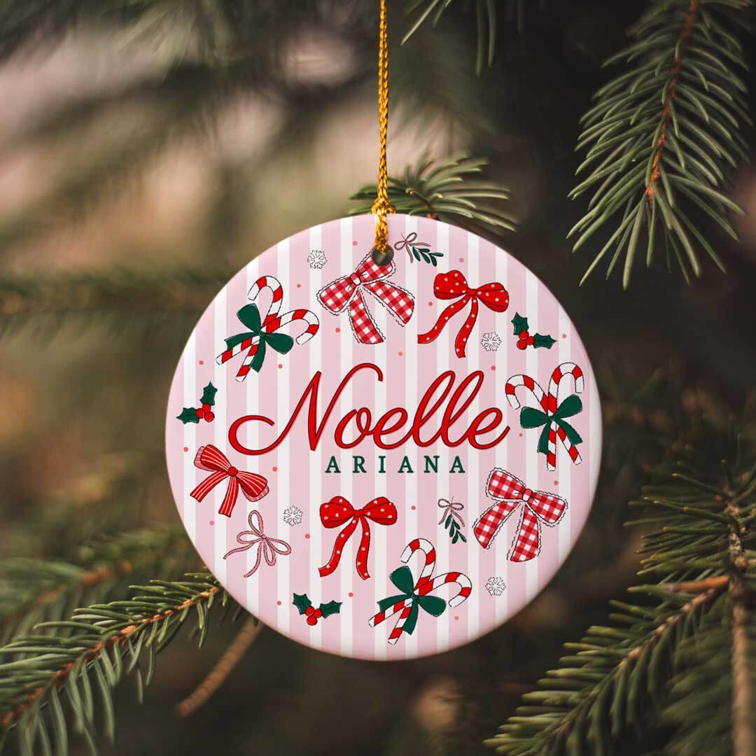 Personalized Ceramic Christmas Ornament | Bow What Fun