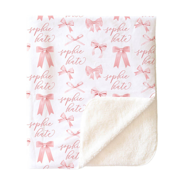 Bow Personalized Kids Blanket