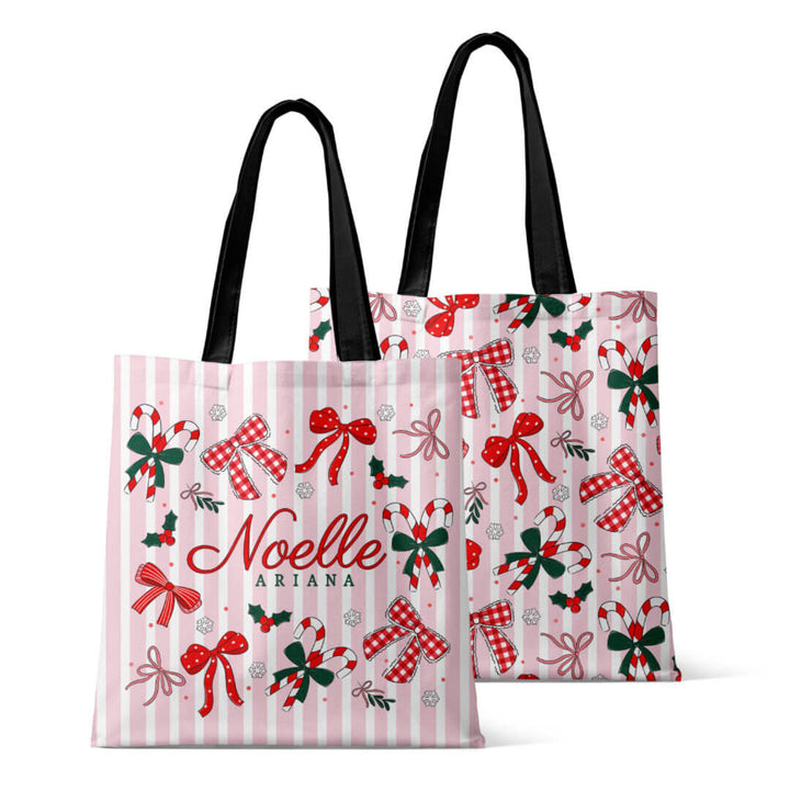bow what fun personalized tote bag for girls