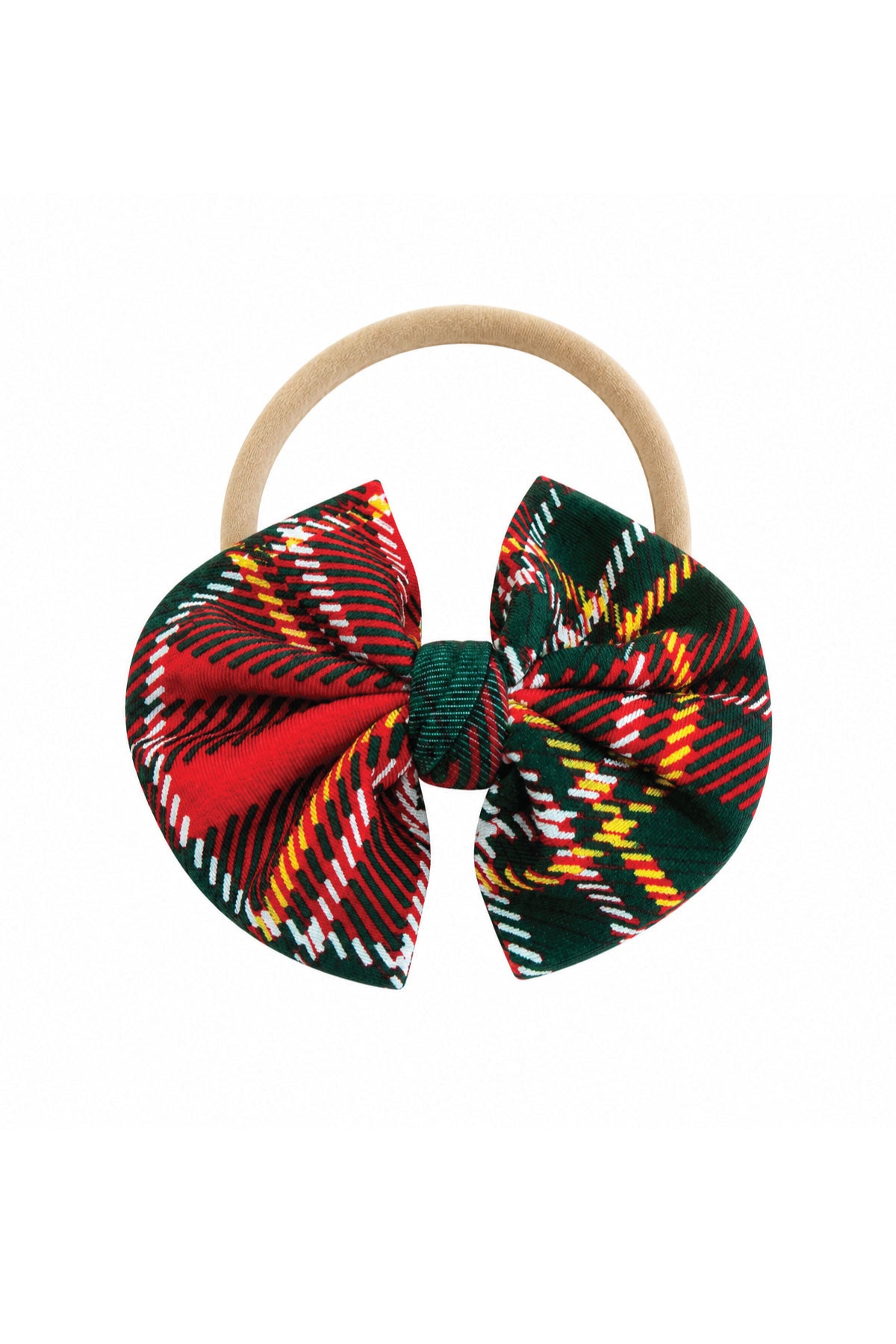 Christmas Knit Bow Headband | Plaid Tidings
