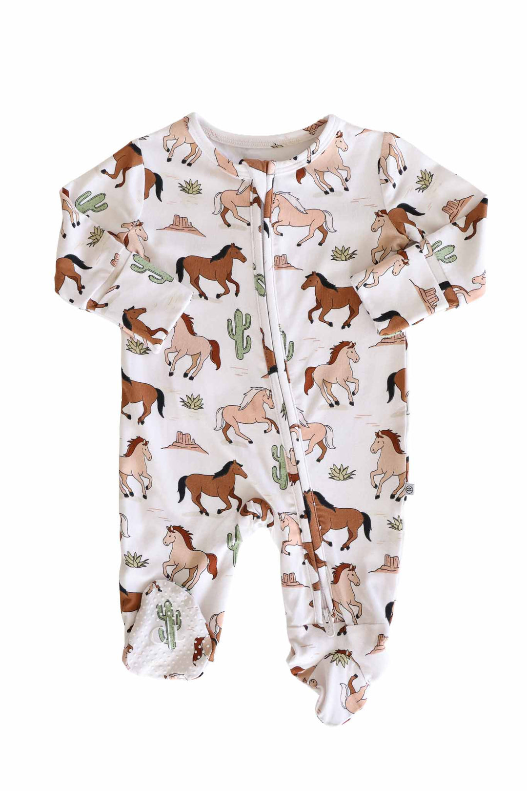 horse and cactus footie pajama 