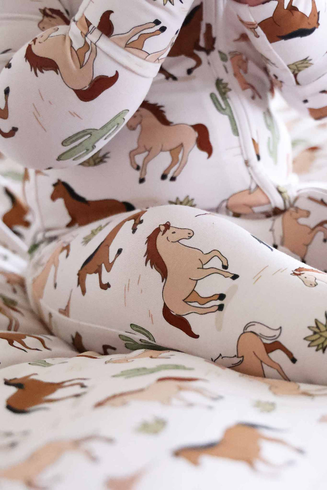 closeup of neutral pony club footie