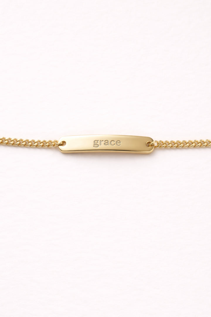 engraved bar bracelet