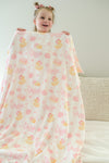 Personalized Kids Blanket | Bubble Duckies Pink