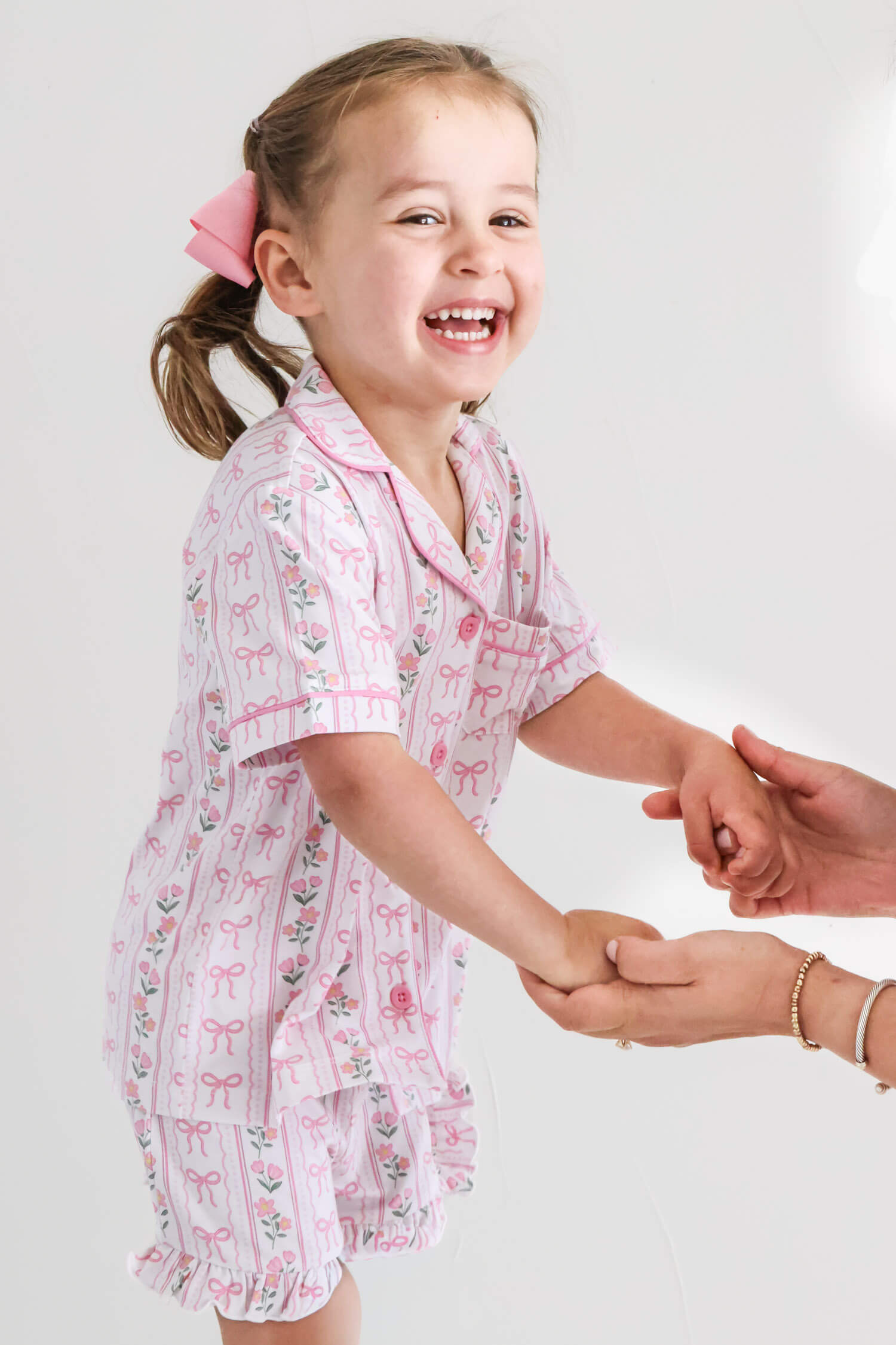 Girl's Two Piece Short Lounge Set | Coquette Garden