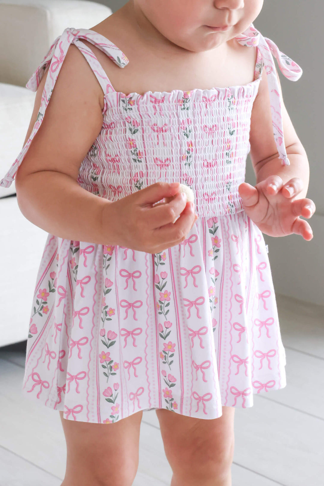 caden lane coquette garden smocked twirl bodysuit for babies