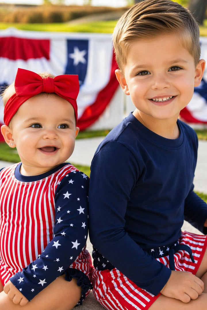 sibling 4th of july swimwear