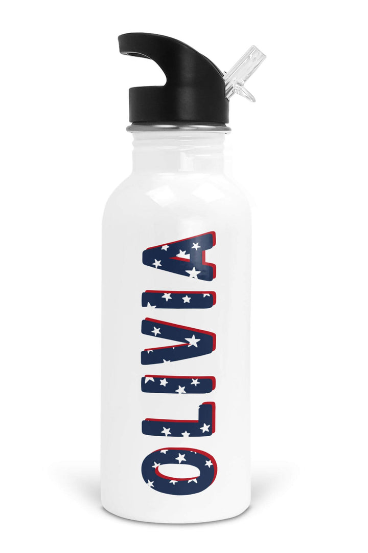 Personalized kids water bottle | Stars & Stripes Party | 4th of July USA tumbler | Caden Lane