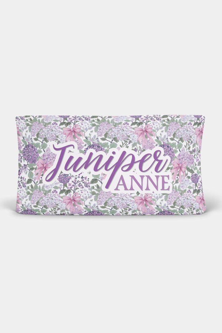lavender lullaby personalized changing pad cover 