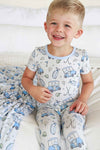 Two Piece Pajama Set | Caddie Crew Blue