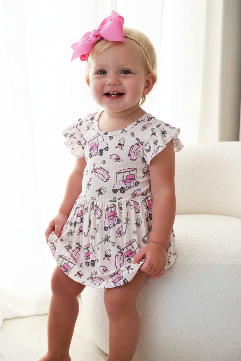 Sleeveless Twirl Bodysuit | Caddie Crew Pink